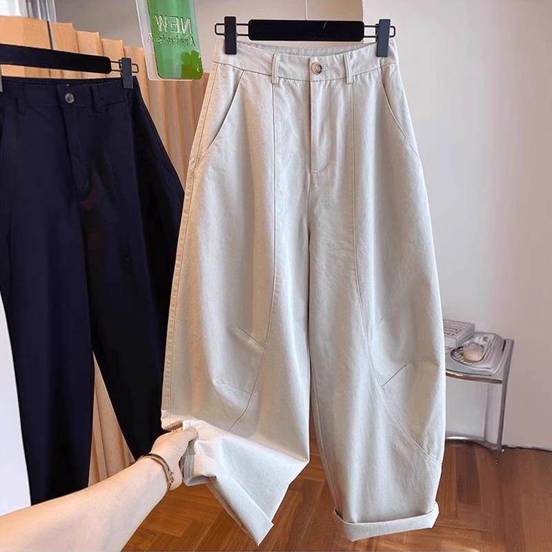 Women Loose Casual Pants High Waist Wide Legs Trousers Korean Fashion Versatile Female Suit Straight Pants
