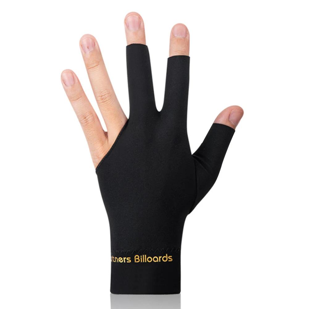 Billardhandschuh Linke Hand Drei-Finger-Handschuhe Anti-Rutsch Elastizität Snooker Billard Trainingshandschuhe Zubehör für Männer & Frauen
