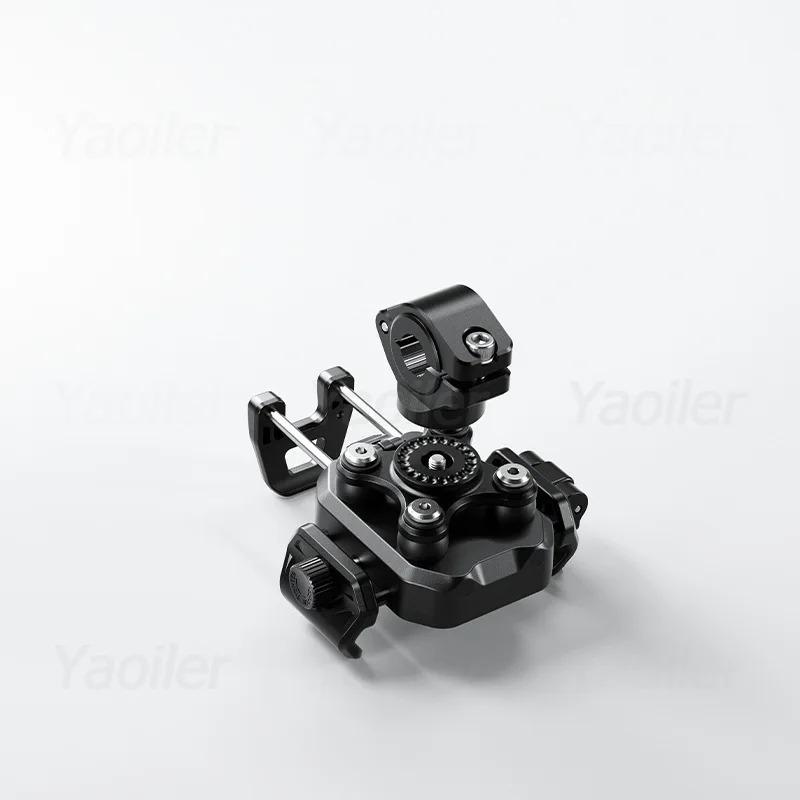 Motorcycle Wireless USB C Phone Holder Anti-Vibration Crossbar Phone Mount for 5.2"-7.2" Phones Works with 12-24V Motobike