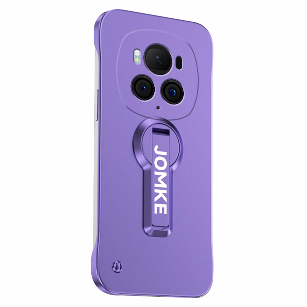 

For Honor Magic6 Pro 5G Case Hard PC Frameless Baking Paint Kickstand Phone Cover Purple
