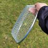 1Pc 13.78-Inch Round Stainless Steel Soil Sifter, Dual Mesh, Garden Sieve Tool For Separating Soil, Rocks, Compost, And Sawdust