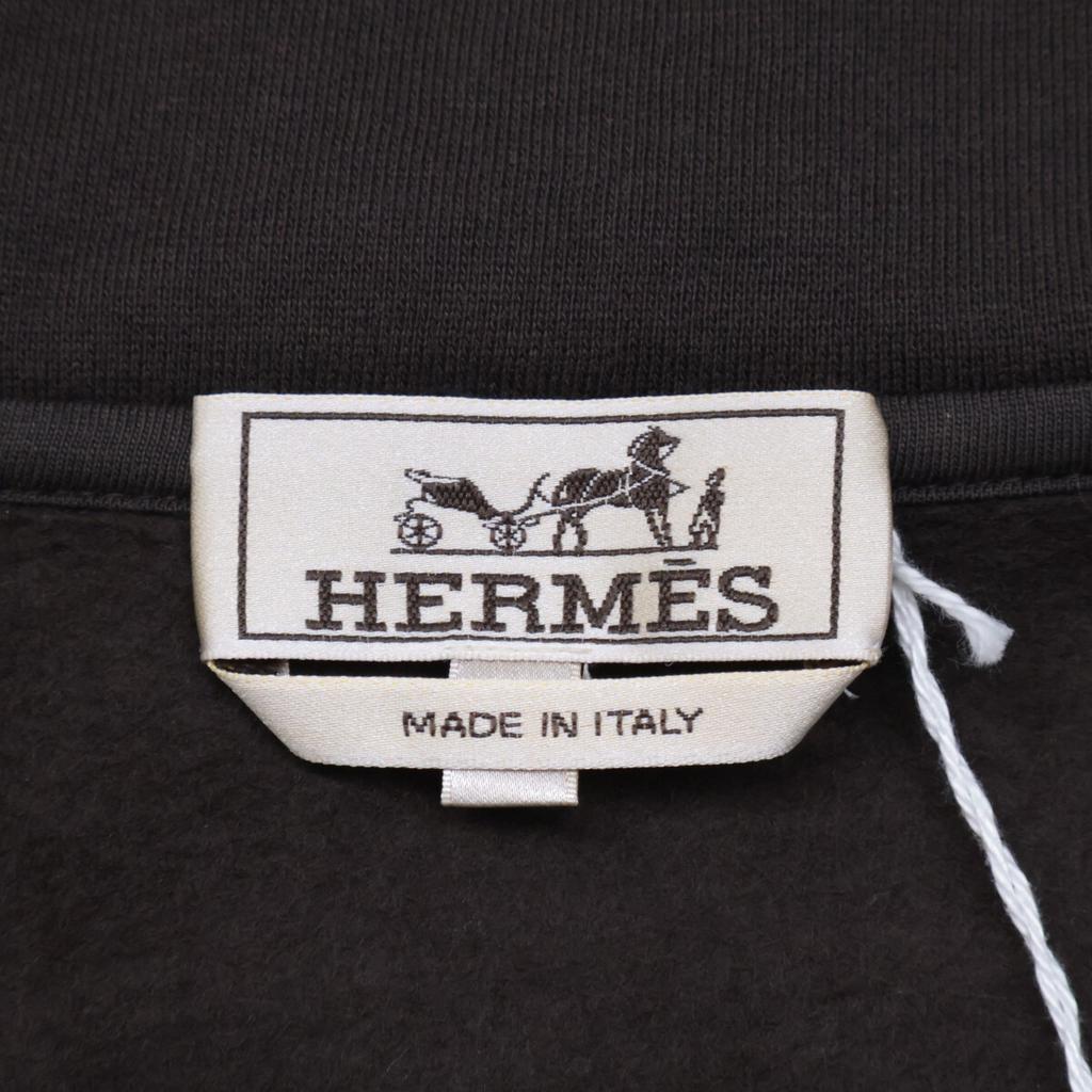 HERMES [Excellent Condition] Nylon Switch Zip-Up Hoodie/ tops M Dark brownUsed