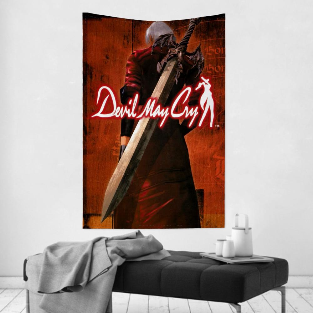 Game DDevil May Cry Tapestry Room Decor Wall Cloth Party Hanging Background Room Decor Baby Room