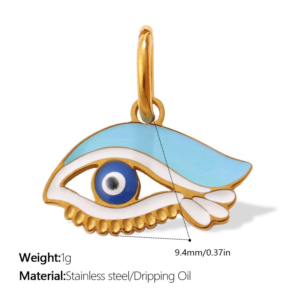 European and American retro exotic jewelry pendant golden Fatima hand evil eye element decorative pendant