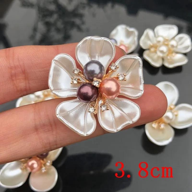 4 KS, Imitace perly z mušle, Květinová nášivka, Srdce, Květina, Hřebenatka, Šperkové doplňky, Ruční kytice, DIY, Vlasy, Boty, Oblečení, Tašky, Materiál