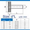 2-10pcs M2 M2.5 M3 M4 M5 M6 M8 M10 304 Stainless Steel Large Flat Head Knurled Thumb Screws Hand Tighten Bolts length 4-60mm
