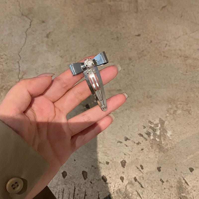 Sweet Cool Bow Metal Small Hairpin Side Ear Clip Forehead Traceless Bangs Broken Hair Clip Hairpin Hair Accessories
