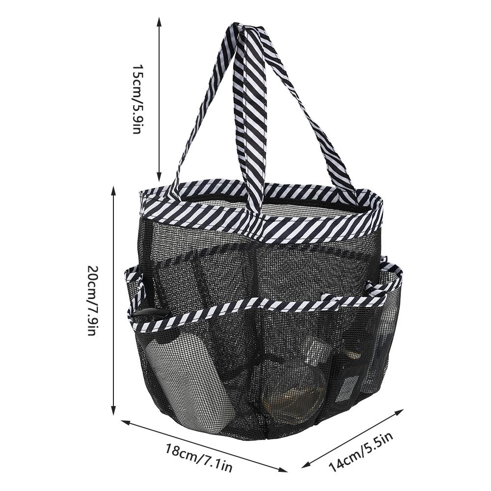 Portable Mesh Shower Caddy Tote Beach Bag Toiletry Bag Organizer Storage Swimming Wash Bag Quick Dry Tote for Bathroom Camping