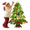 Felt Christmas Tree with String Light Xmas Tree Wall Hanging Ornament DIY Craft Kits for Kids Gifts 2026 Navidad Party Supplies