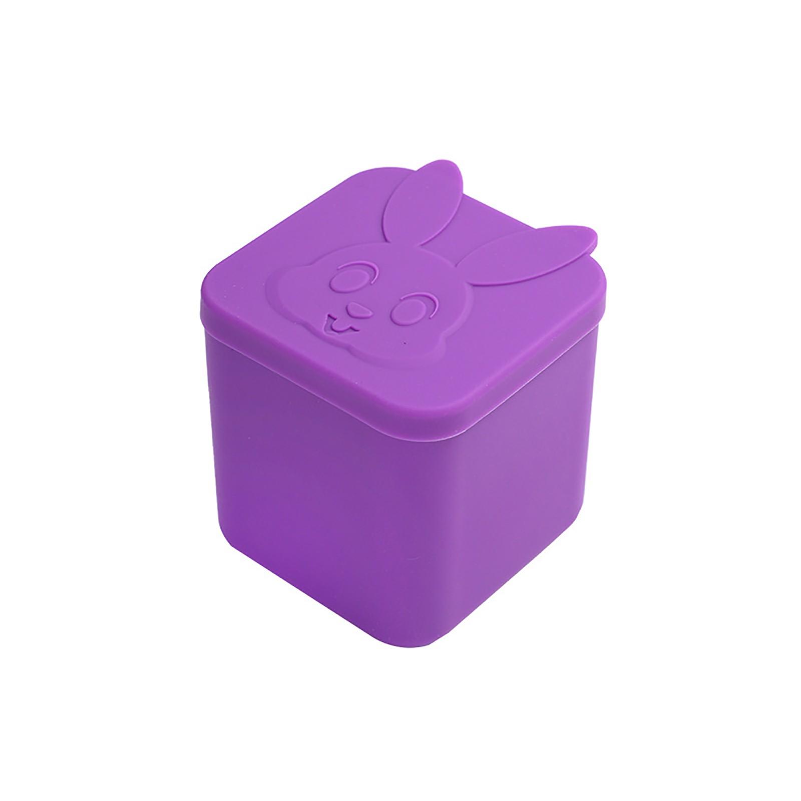

Контейнер для заправки на вынос, 180 мл, маленькая силиконовая чашка с герметичной силиконовой крышкой, подходит для ланч-боксов, пикников и путешествий One Size фиолетовый