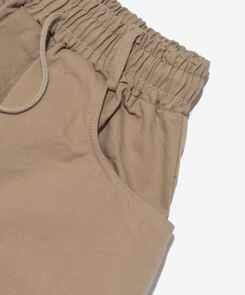 CARGOBROS Washed Cotton Curved Pants (Beige)