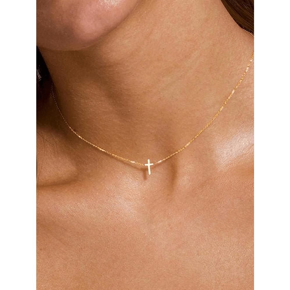 Women's Cross Necklace, Minimalist Religious Jewelry, Suitable For Daily Or Outdoor Wear, Christian Women's Gift
