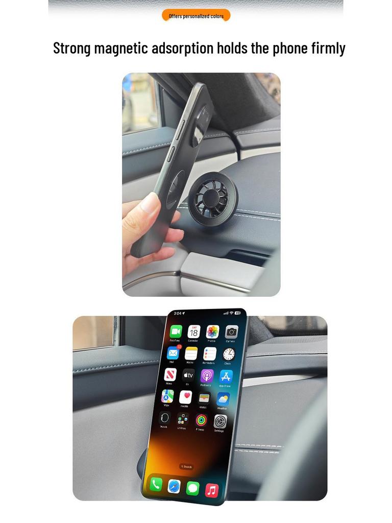 Magnetic Car Phone Holder for Dashboards - Secure Mount for Vehicle Navigation