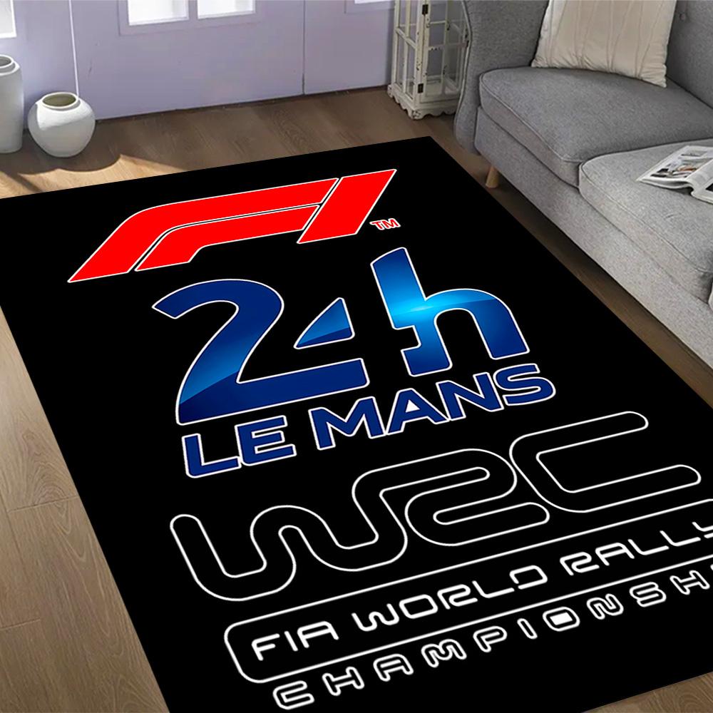Tappeti Antiscivolo a Tema Icone di Velocità Formula 1 - Decorazioni per la Casa in Poliestere, Adatti per Camere da Letto, Soggiorni, Ingressi, Studi e Decorazioni