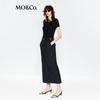 MO&Co. Women's Short Sleeve Faux Two-Piece Long Dress