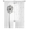 Lack White Dandelion Seeds Tulle Curtains For Living Room Voile Sheer Window Curtain For Bedroom Chiffon Curtains For Kitchen