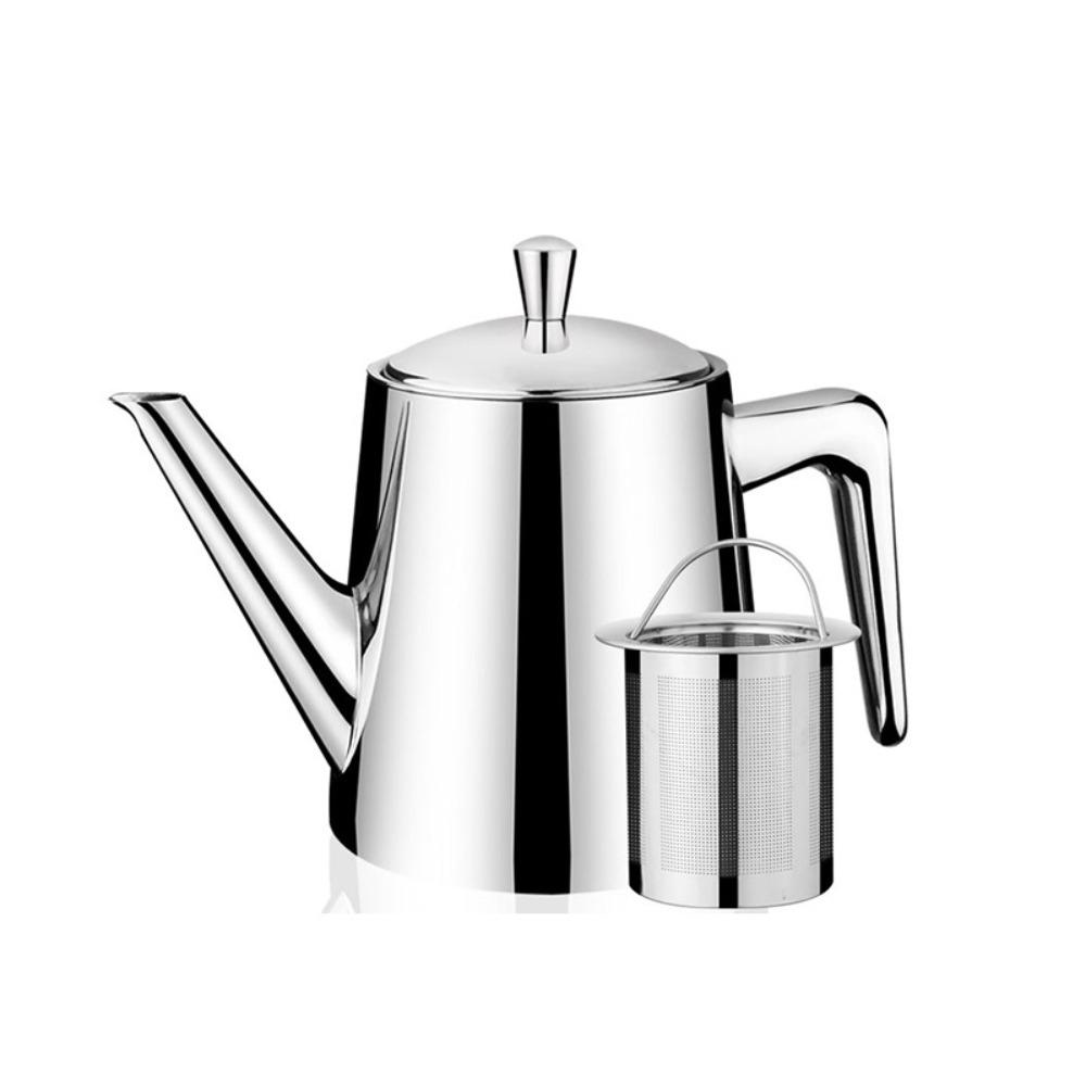 with Filter Stainless Steel Long Spout Teapot Large Capacity Hotel Teapot  Induction Cooker 750ml серебряный