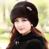 Faux Mink Hat Winter Women's Eco-friendly Mink Hat Winter Middle-aged and Elderly Warm Ear Protection Fur Beret