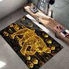 Golden animals Pattern Square Carpet,Area Rug,Carpet Rug for Living Room Bedroom Sofa Playroom Decor,Non-slip Floor Mat,Holiday Birthday Gifts