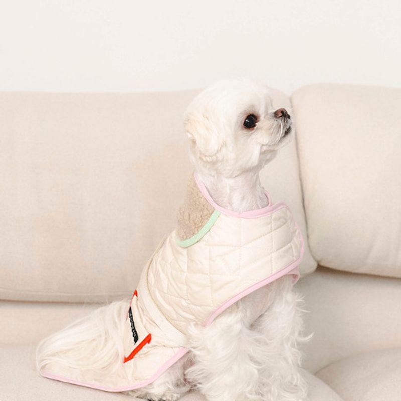 GAYEON LEE LETO Quilted Dog Jacket-Ivory