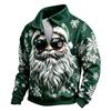 Men's Casual Long Sleeve Full-Zip Sweatshirt with Stand Collar Athletic Top