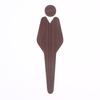 Bathroom Door Sign - Unisex Wooden Wall Decor With Male & Female Figures Frameless Design For Home & Office,Bathroom Decor