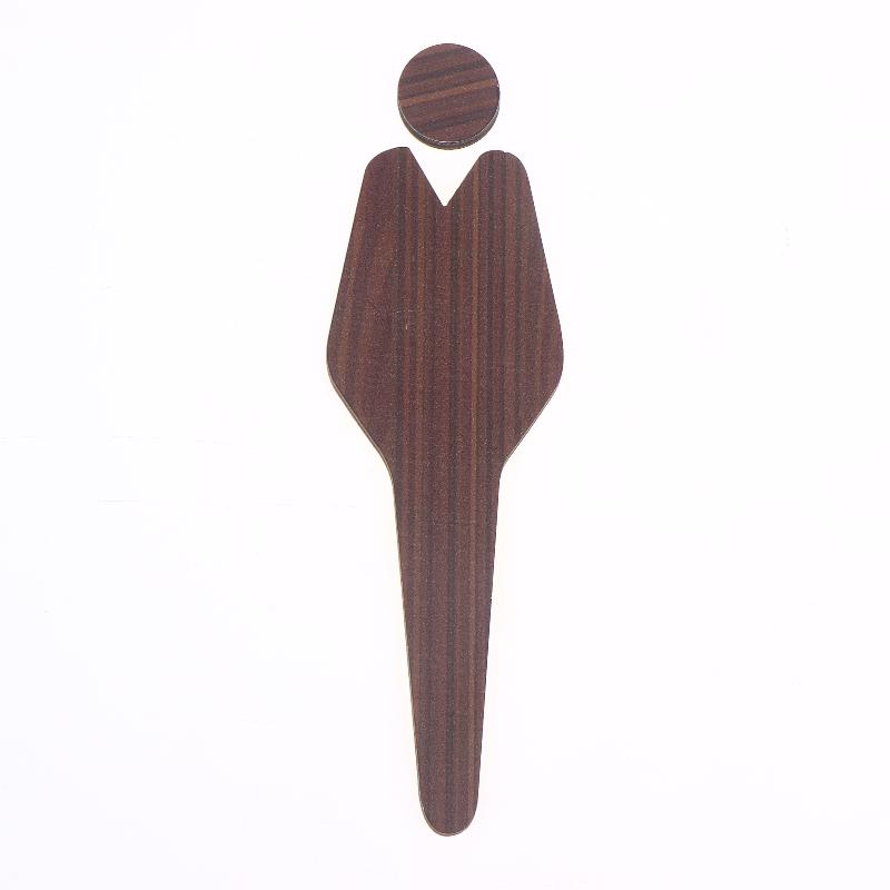 Bathroom Door Sign - Unisex Wooden Wall Decor With Male & Female Figures Frameless Design For Home & Office,Bathroom Decor