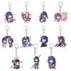 55MM Anime Genshin Impact Keychain  Beelzebul  Key Chain Acrylic Model Plate Christmas Gifts