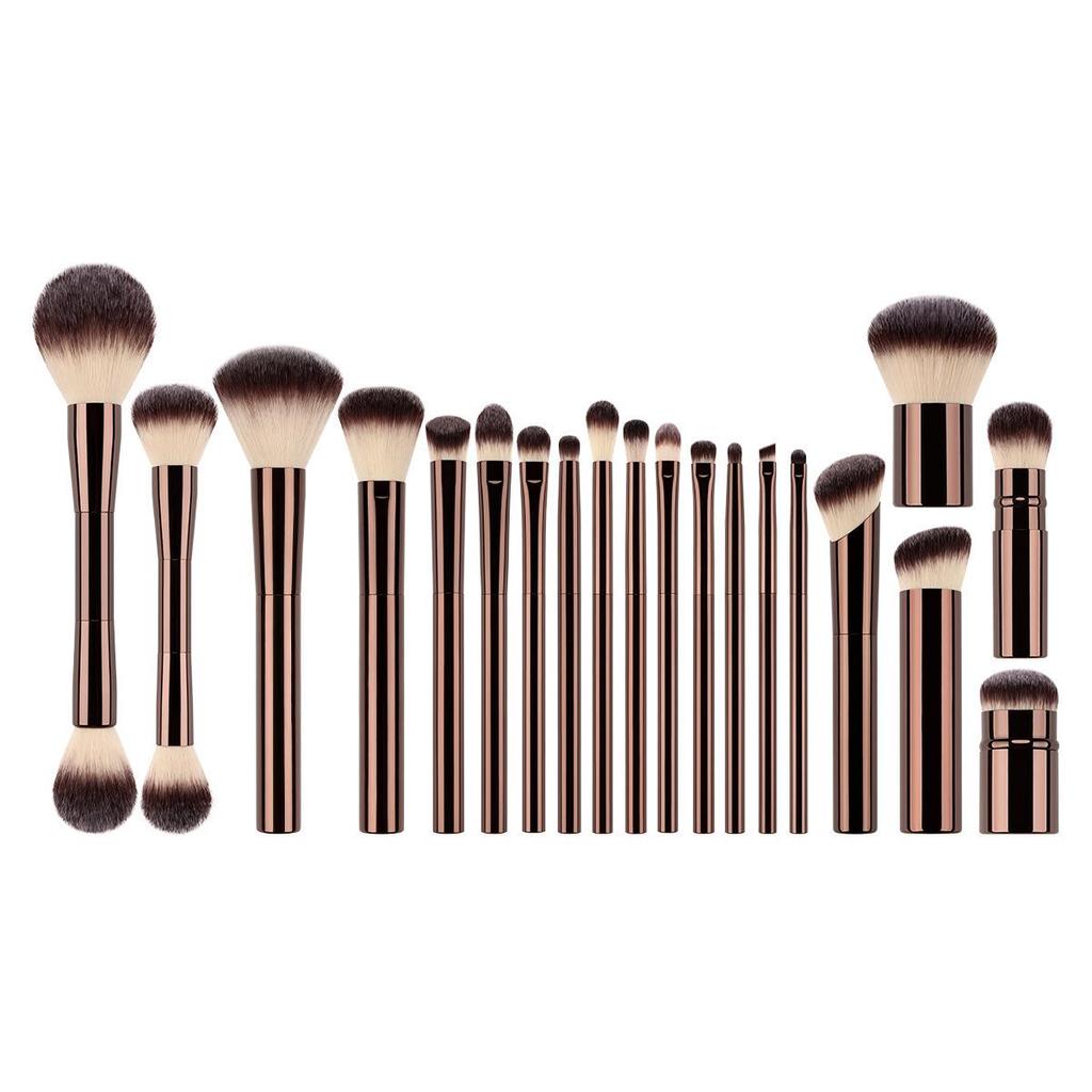 20-Piece Makeup Brush Set: Includes Powder, Blush, Foundation, Eyeshadow, Concealer, Lip Brushes & Beauty Tools