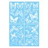 Spring 2026 White Butterfly Hummingbird Flower Static Cling Window Stickers No Residue Decorative Safety