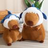 New 35/55cm Shark Capybara Plush Doll - Lifelike Cosplay Stuffed Animal Capybara Pillow Soft Toy Gift