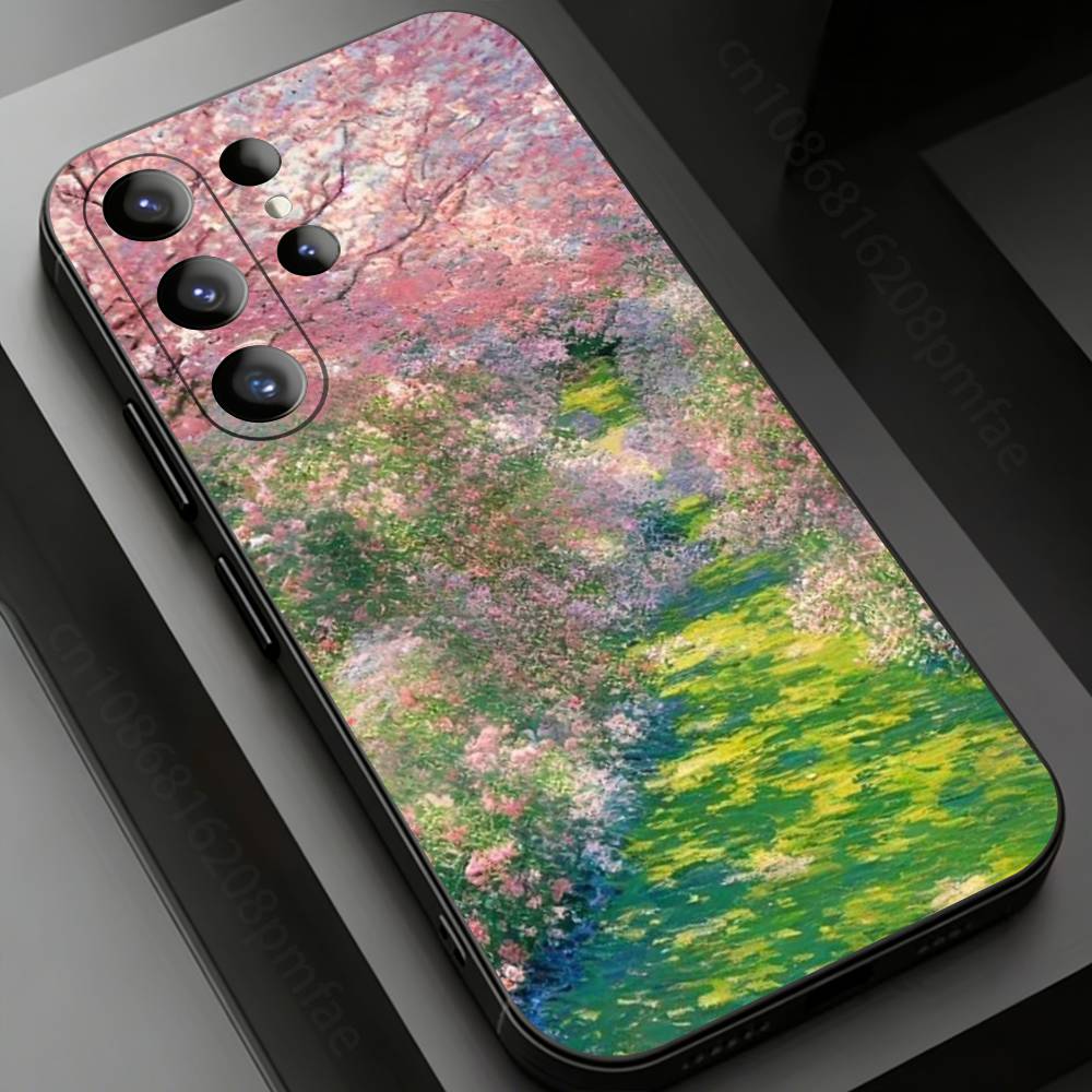 

Claude Monet Garden Lotus Bridge Case Phone Case for Samsung Galaxy S20,23 Ultra S24,22 Plus S25,26,21FE TPU Cover Samsung S24