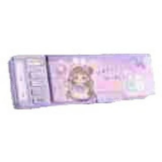 Smart Double-Layer Kids Pencil Case with Password Lock – Cute Cartoon Design, Large Capacity