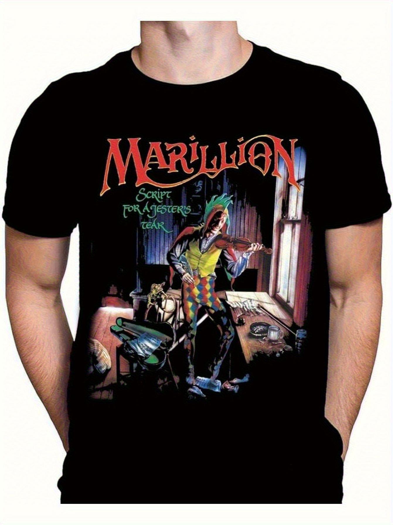 Men s Marillion Band T-Shirt - Vintage Rock Music Tee with Marillion Band Logo & Album Art M