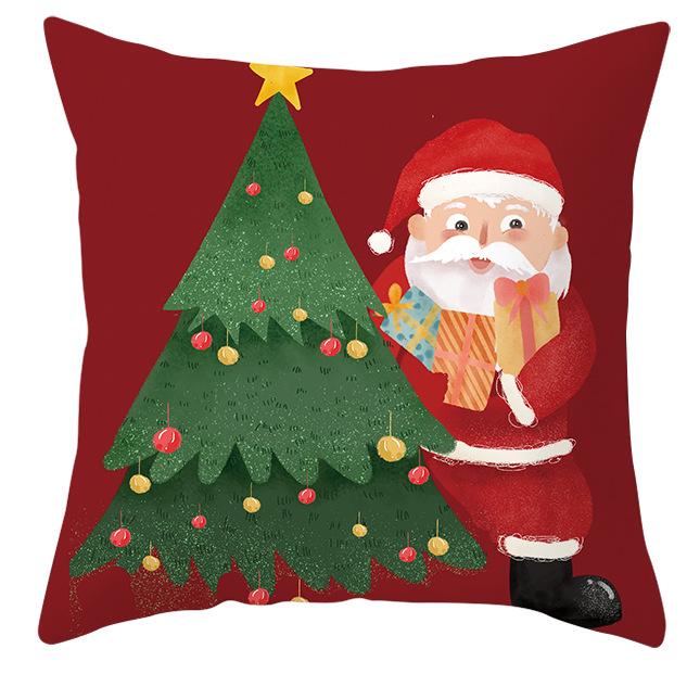 New Santa Claus Pillowcase Cute Christmas Home Cushion Cover Cute Cartoon Pillow