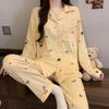 Plaid Long Sleeve Pajama Set with Pants – Spring & Autumn Style, Comfortable Home or Dorm Wear, Suitable for Outdoor Use