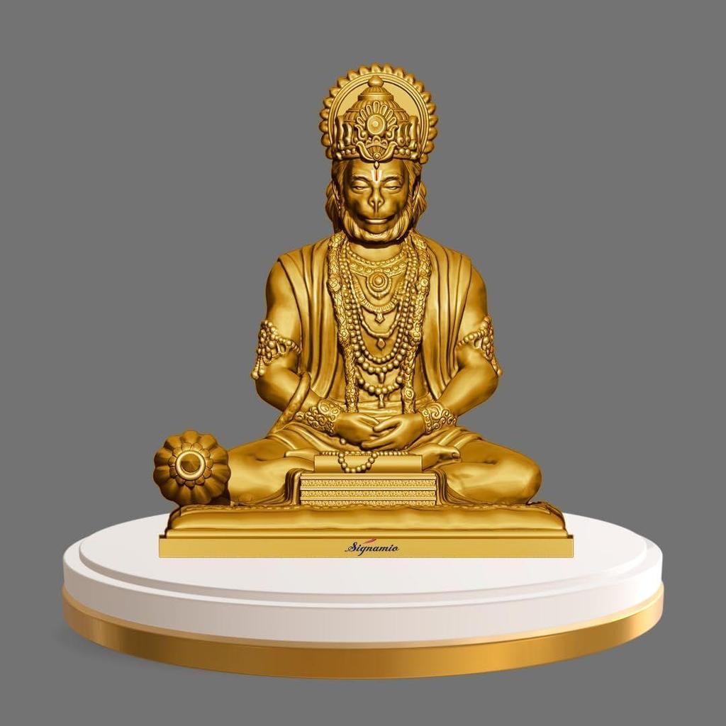 Hanuman Ji Idol Statue for Car Dashboard - Divine Bajrangbali Murti, Perfect Hindu God Gift Item and Home Puja Decoration Ideal Hanuman