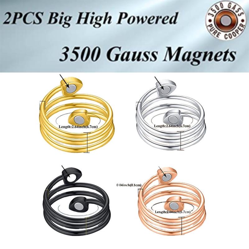 Magnet Lymph Detox Ring Love Heart Gift Women Men Magnet Therapy Rings for Pain Relief Carpal Tunnel Jewelry Gift