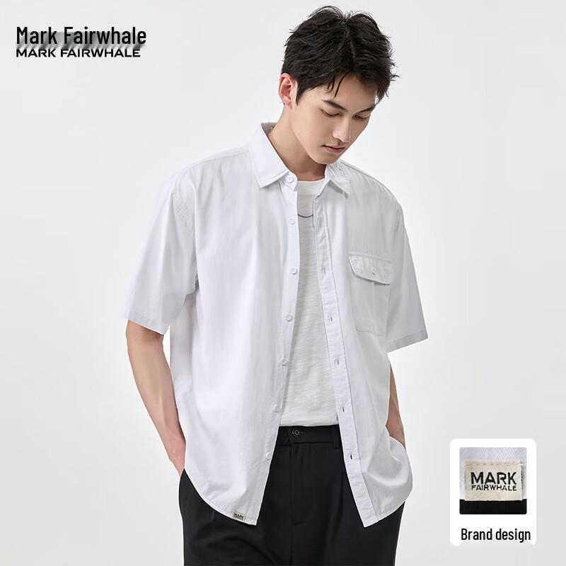Mark Fairwhale Men's American Style Workwear Short Sleeve Shirt