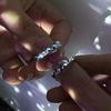 Popular Luminous Meteor Shower Star Couple Rings - Elegant Light Luxury Gift for Student Girlfriends