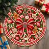 JITIPC Festive, Classic, Tree Skirts, Tie-Closure Easy Assembly And Disassembly, Wrapping Tree Roots And Concealing Wires, Red Large Bow Round Pattern