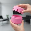 Decorative Pink Container with a Screw-on Lid for Small Items