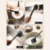 Pot Brush with Steel Ball Head Anti-Slip Grip Hanging Hole Long Handle Dishes Scrubber Kitchen Cleaning Tool