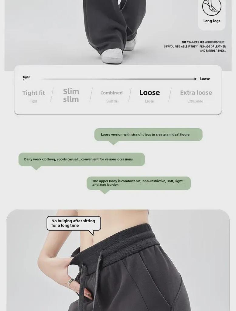 Women's 2024 Spring/Autumn High-Waist Wide-Leg Sweatpants - LuLu Trendy Comfort Pants