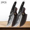 Kitchen Meat Cleaver Butcher Knife Forged Hammer Boning Knife Fruit Paring Stainless Steel Slicing Cooking Knives with Cover