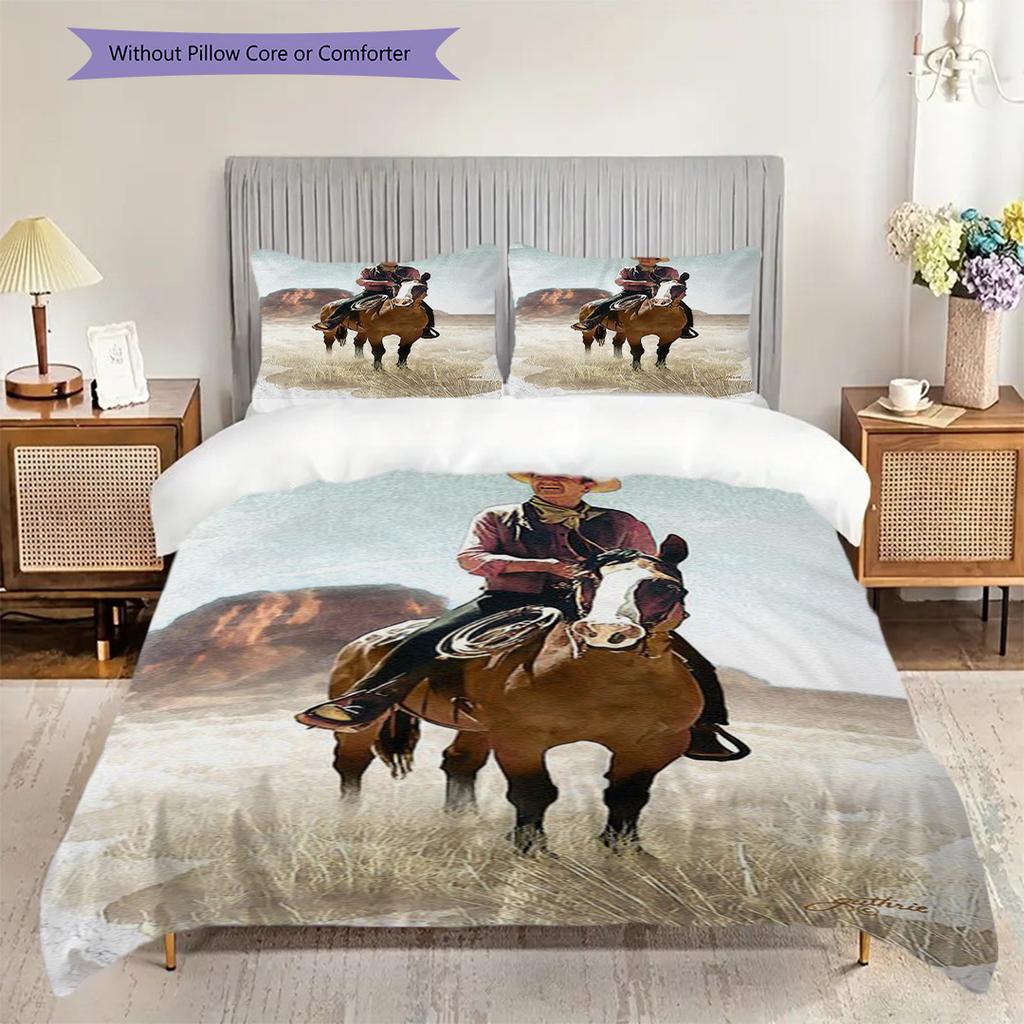 Cowboy Horseback Desert Bedding 1 Duvet Cover 2 Pillowcase Without Core Duvet Cover And Pillowcase Christmas Birthday Gift