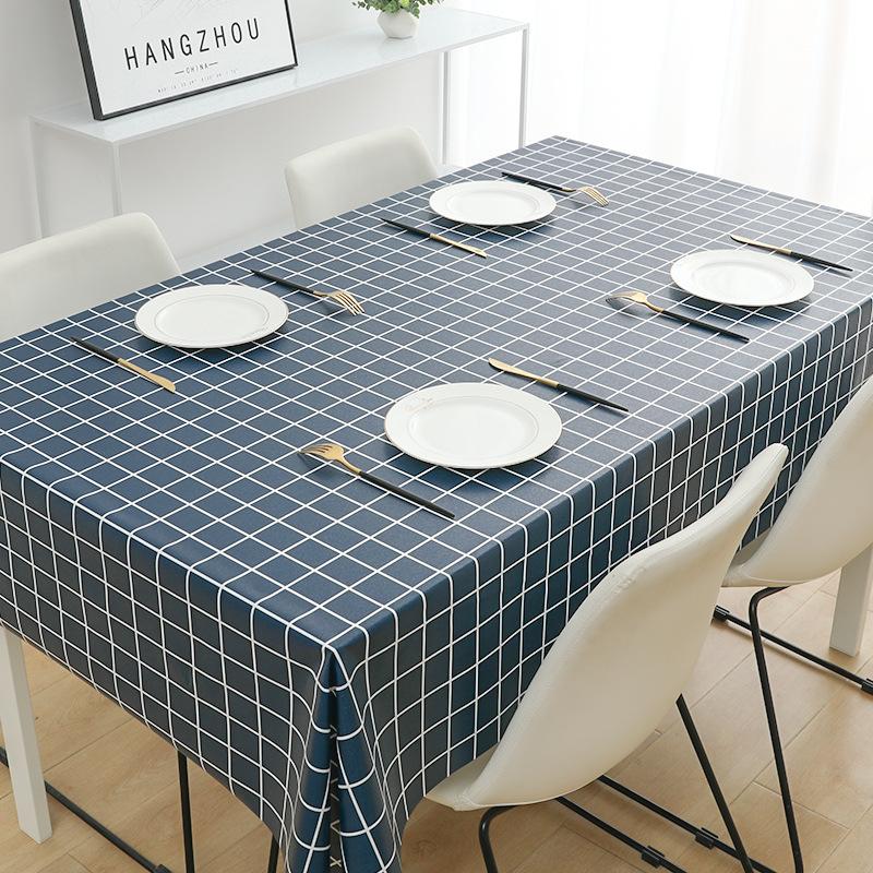 Pvc Tablecloth Waterproof And Oil-Proof Leave-In Desk Wind Student Rectangular Dining Table Tablecloth Coffee Table Mat