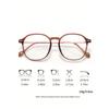 1 Pair Women's Geometric Light Adaptive Tinting Fashion Glasses - Oversized Oval Frame Trendy Eyewear