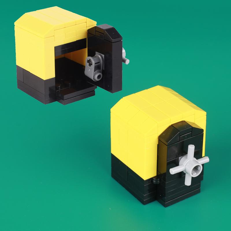 MOC Safe Deposit Box Model Building Blocks ATM Vending Machine Diamond Treasure City Police Thief Bricks Toys Boys Children Gift