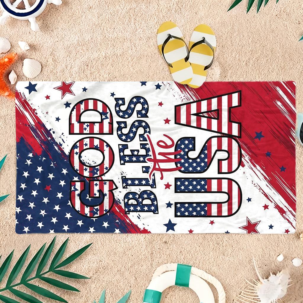 1 stuk 250ste Viering van Amerikaanse Onafhankelijkheidsdag Strandlaken Super Absorberend Geschikt voor Strand Zwembad Zomercadeau voor Vrienden